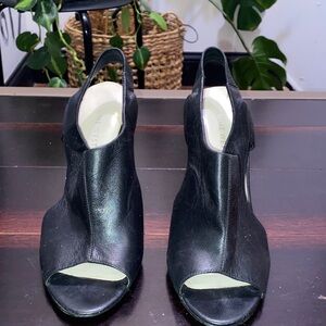 Nine West Black Peep-Toe Heels